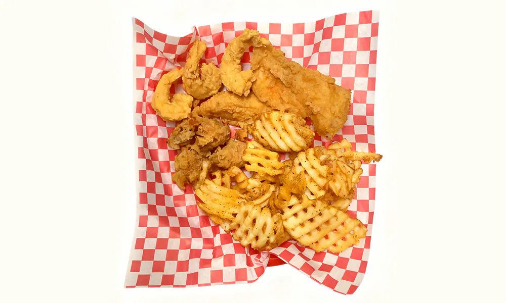 Fried Basket Combo at Hot Crab，a Seafood Restaurant in Richardson