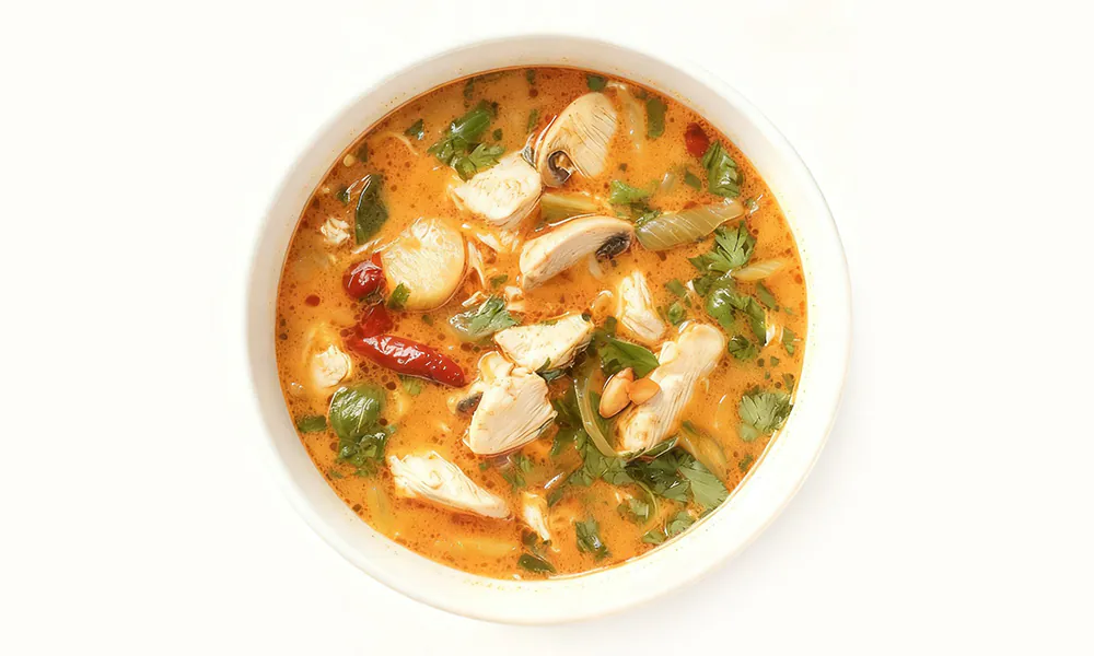 Tom Yum Soup with Chicken at Hot Crab，a Seafood Restaurant in Richardson